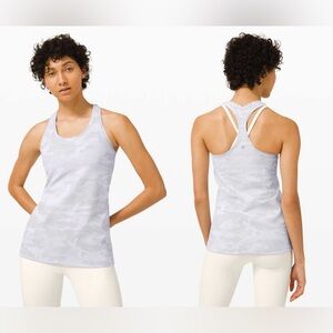 Lululemon Cool Ribbed Racerback Tank Top | Luon Gray Camo | size 8